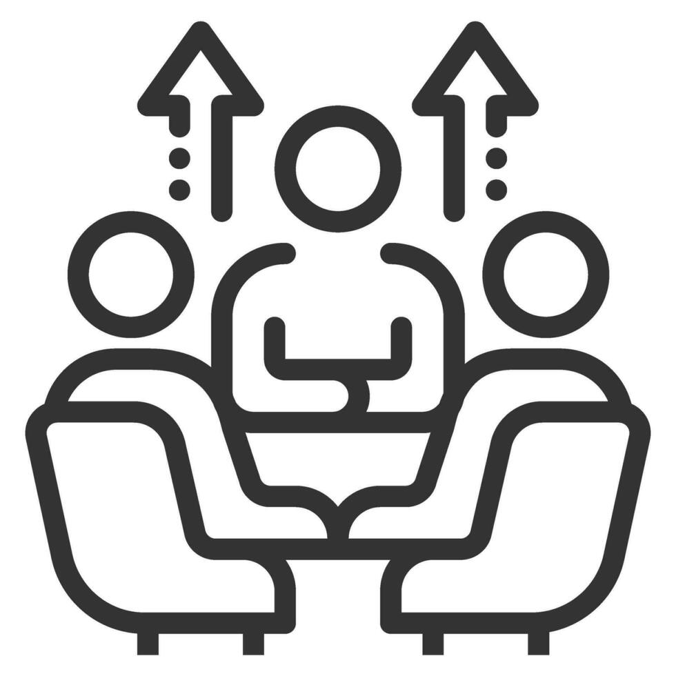 interview icon Design Simple Set For Using In Website Graphics Report Logo Infographics, Best Quality Outline Symbol Collection Icon Vector Illustration