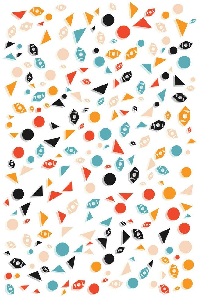 seamless pattern with creative abstract shapes for your clothes, dress, and print media template design. vector