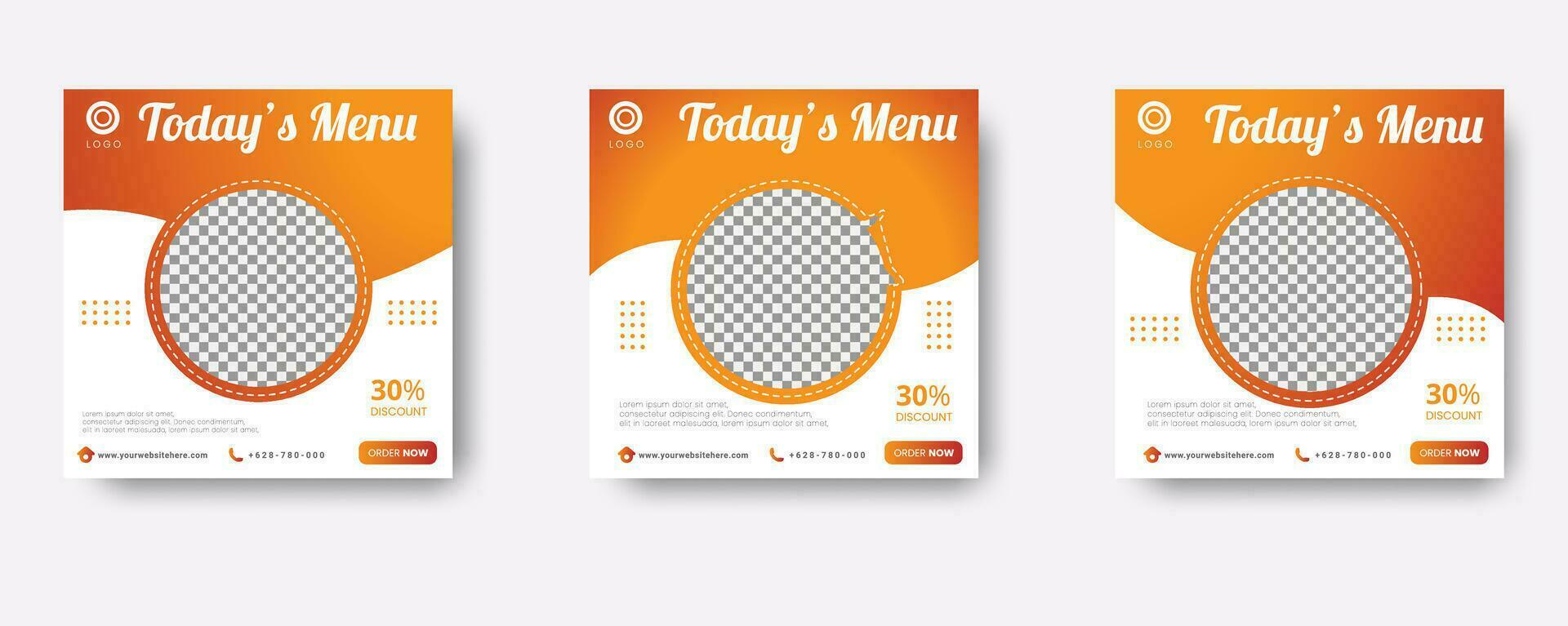 Food sale banner template with modern style vector