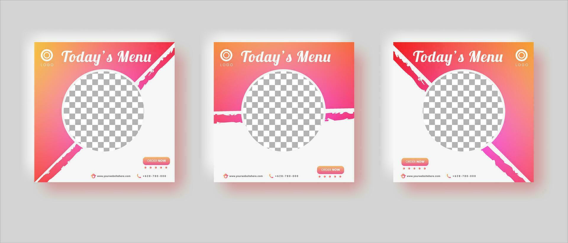 Food sale banner template with modern style vector