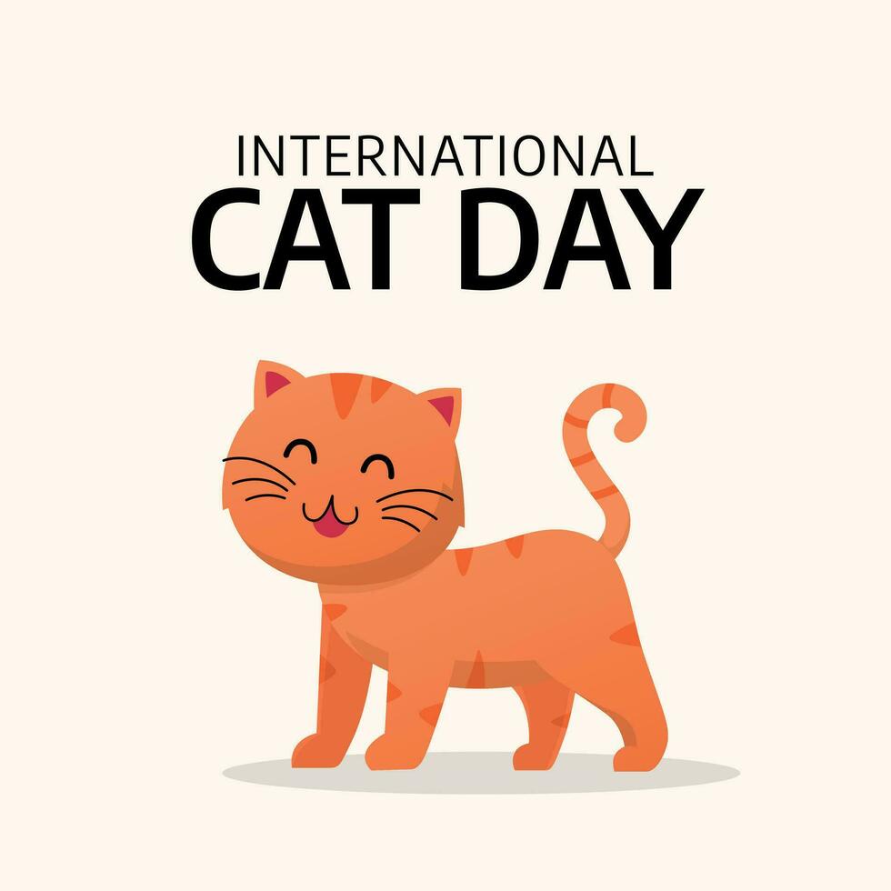 vector graphic of International Cat Day good for International Cat Day celebration. flat design