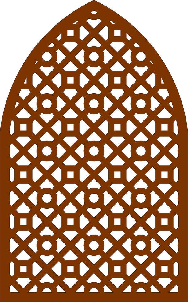 Simple Vector Pattern for Laser Cutting, Decoration, and Ornament. Metal design, wood carving, vector