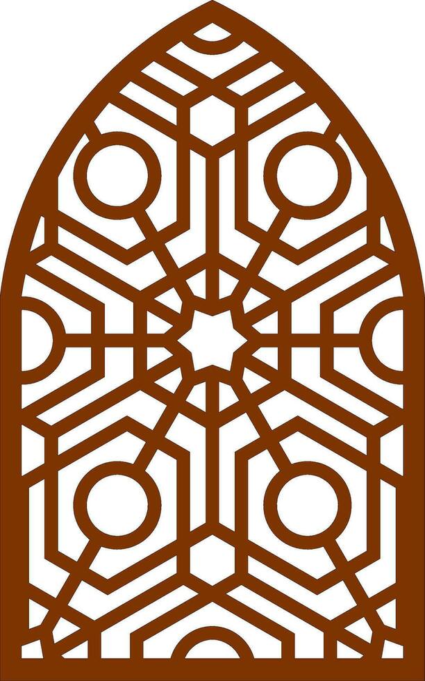 Simple Vector Pattern for Laser Cutting, Decoration, and Ornament. Metal design, wood carving, vector