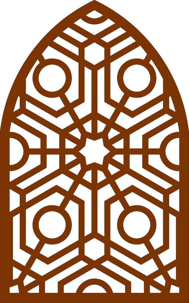 Simple Vector Pattern for Laser Cutting, Decoration, and Ornament. Metal design, wood carving, vector