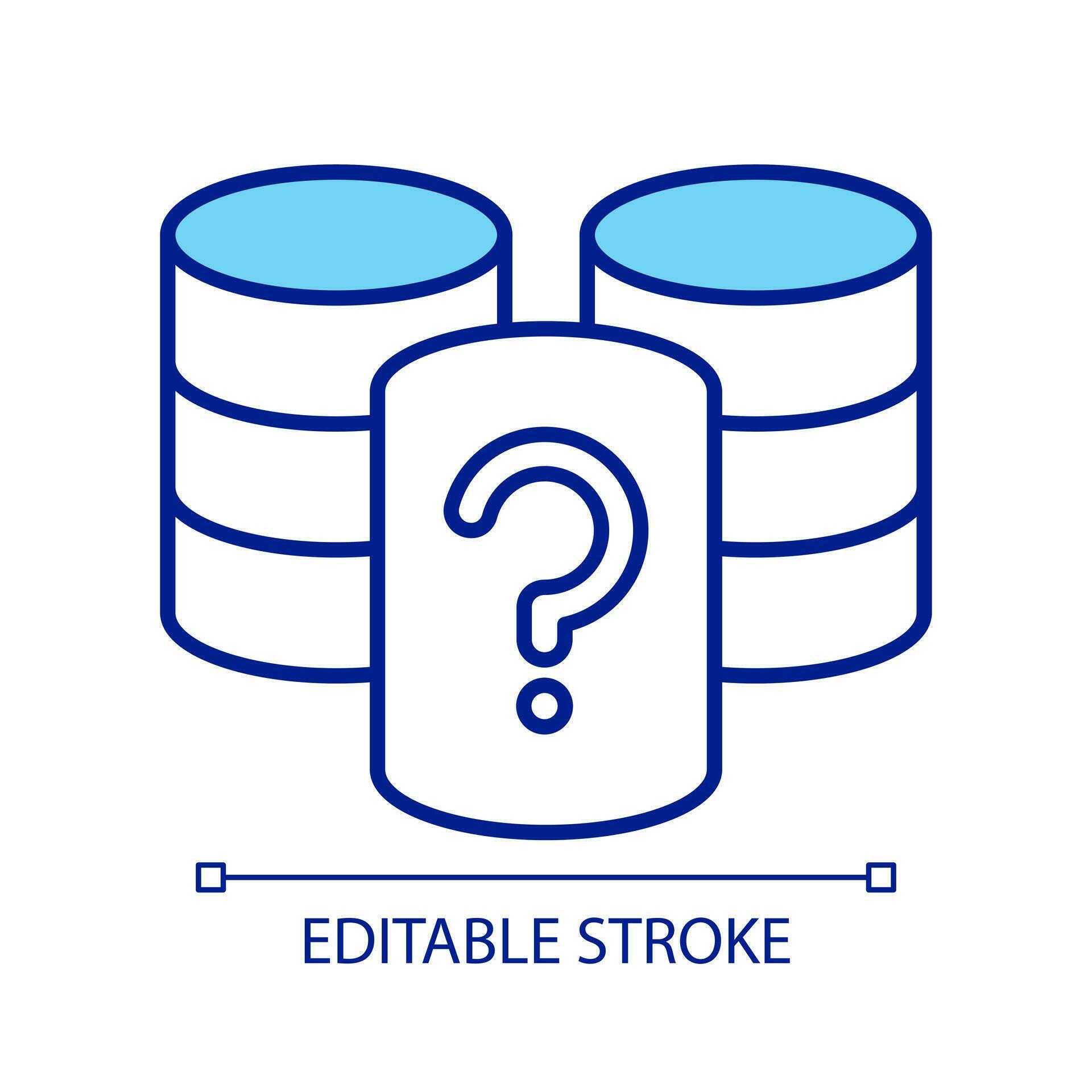 Data storage issues RGB color icon. Information management. Database