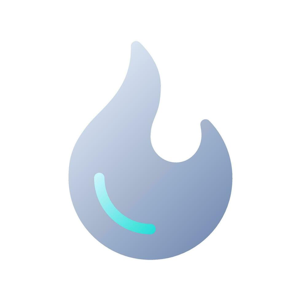 Flame flat gradient two-color ui icon. Hot offer and sale. Popular news. Best translation symbol. Simple filled pictogram. GUI, UX design for mobile application. Vector isolated RGB illustration
