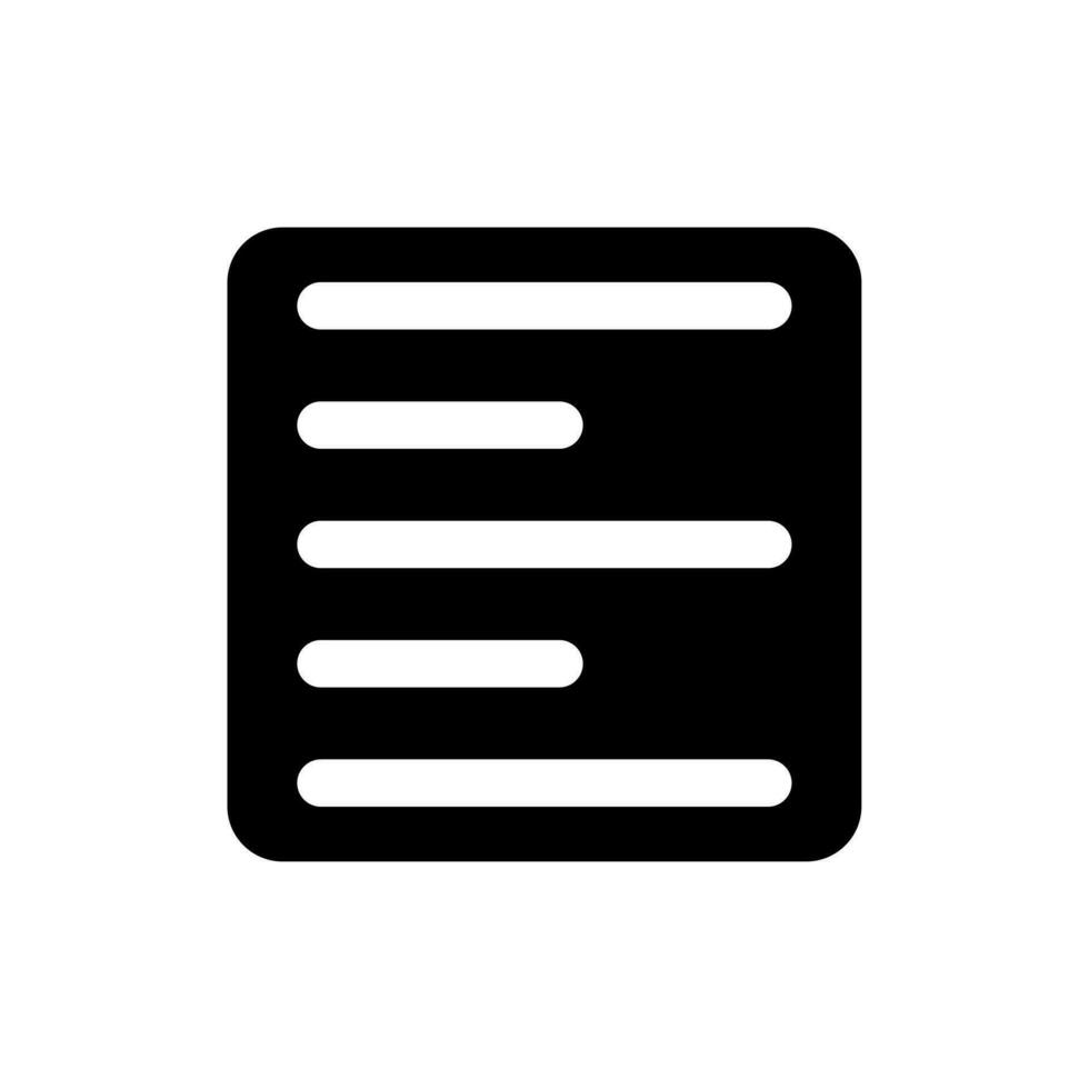 Text black glyph ui icon. Full document translation. Information and data. User interface design. Silhouette symbol on white space. Solid pictogram for web, mobile. Isolated vector illustration