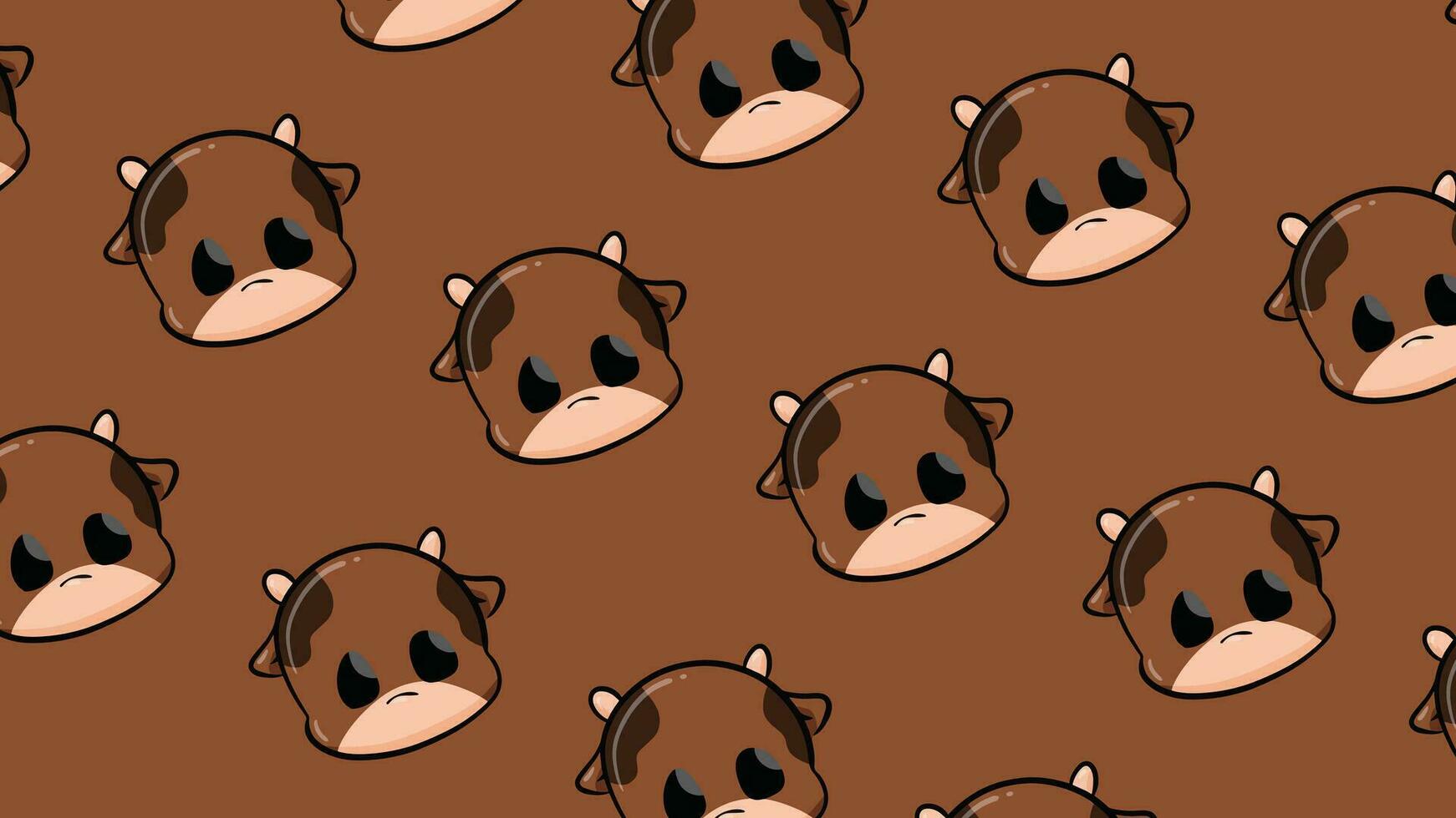 bunch of cow heads background vector