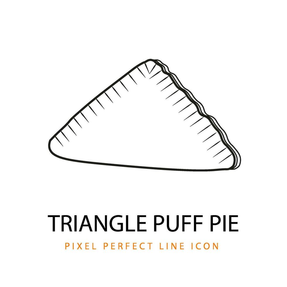 Triangle Airy Puff Pastry Vector Line Art PNG SVG Icon Illustration Coloring Page