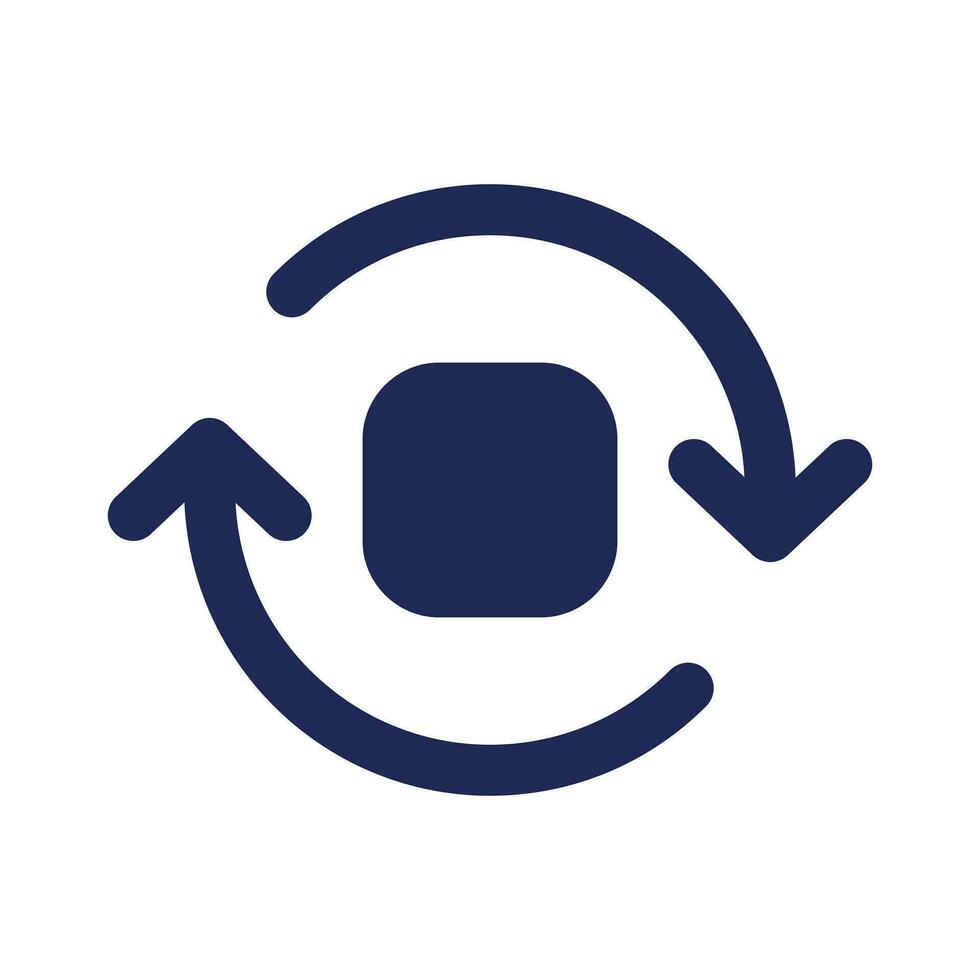 Spin animation black pixel perfect solid ui icon. Rotating object. Circular motion in video editor. Silhouette symbol on white space. Glyph pictogram for web, mobile. Isolated vector image