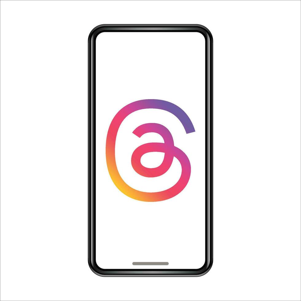 Threads Rainbow Logo, Threads social media. Threads social media and social network interface template, Say More Campaign by Threads, Threads by Instagram, July 20, 2023 - Dhaka, Bangladesh vector