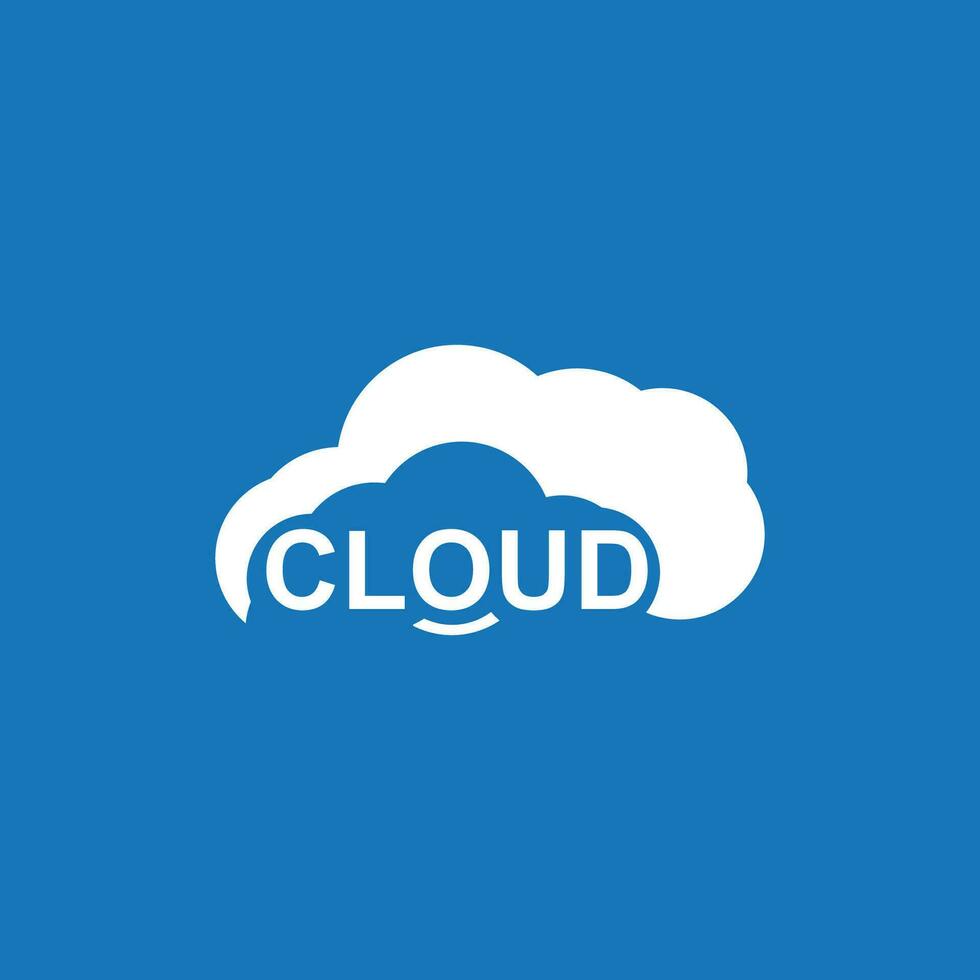 Cloud Techno Logo Vector Template