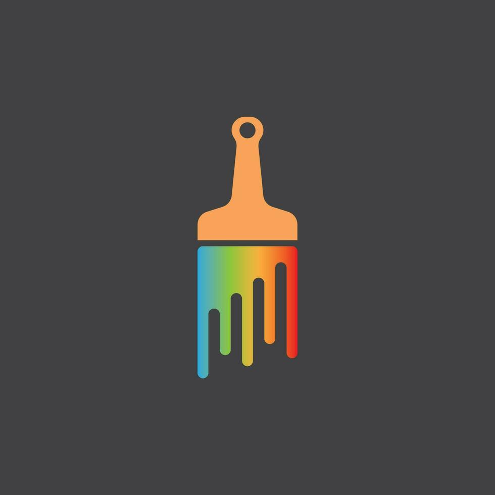 Paint brush icon logo design template vector image
