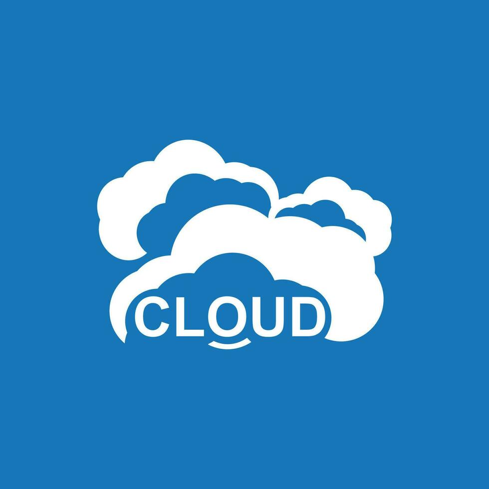 nube techno logo vector modelo