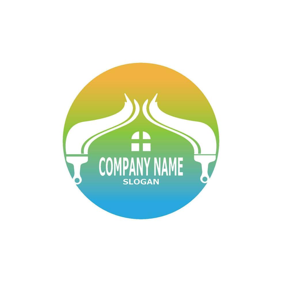Paint brush icon logo design template vector image