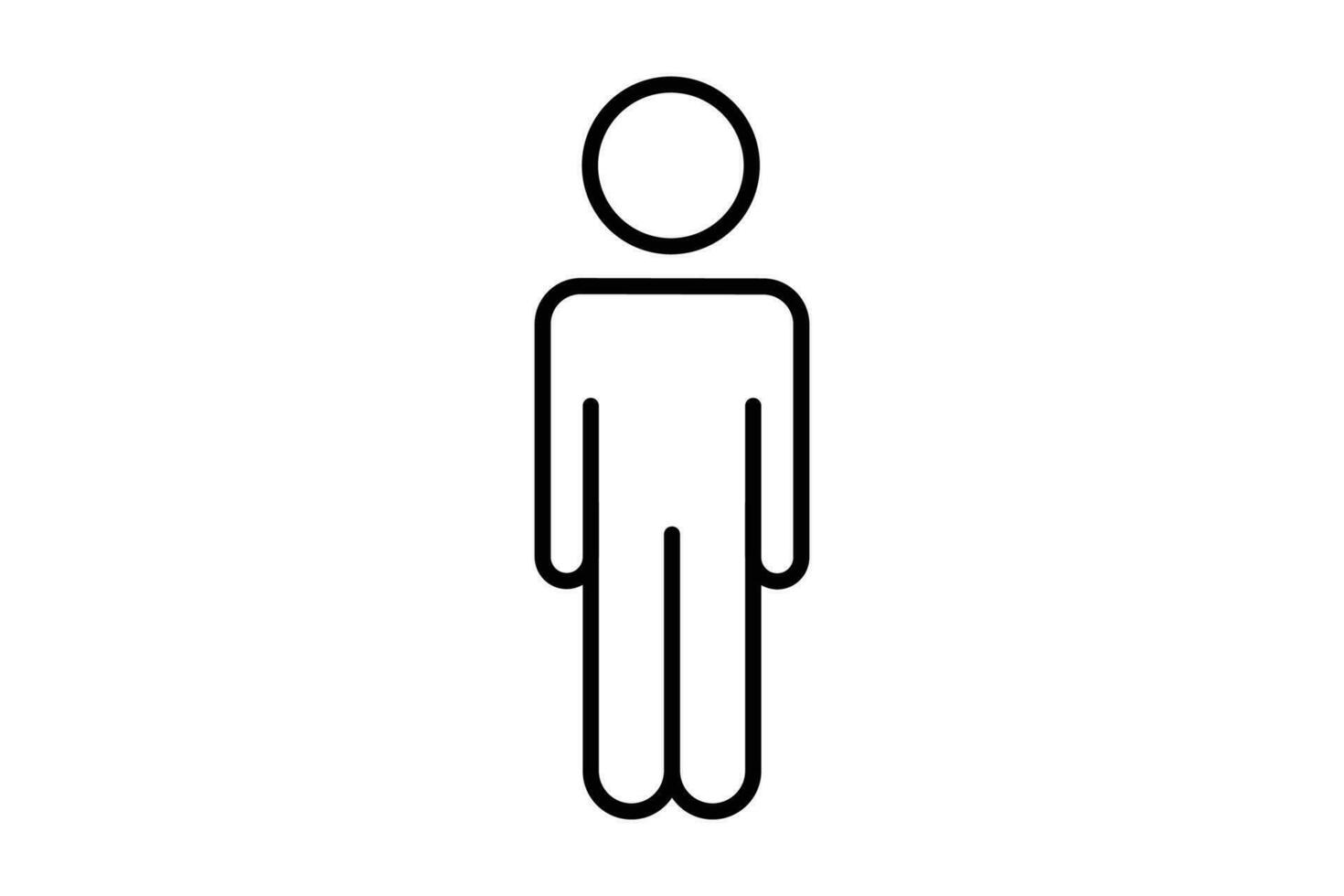 man icon. icon related to sign toilets, dressing room, bathroom. Line icon style design. Simple vector design editable