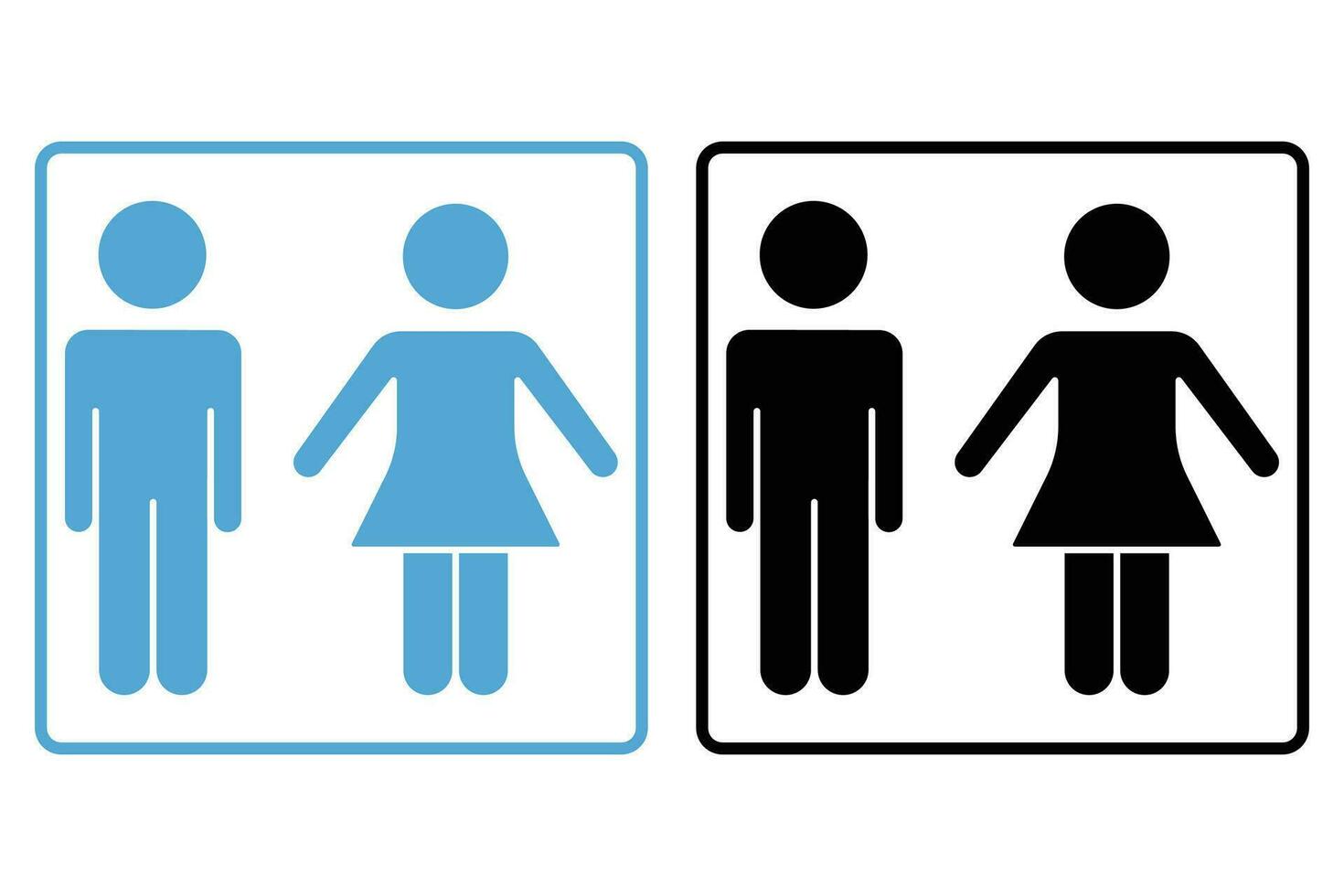 man and woman icon. icon related to sign toilet, dressing room, bathroom. Solid icon style design. Simple vector design editable