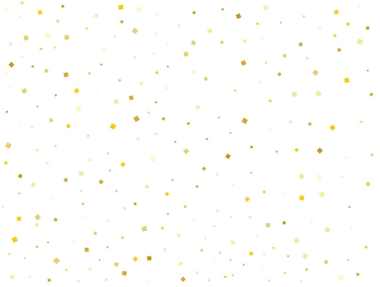 Gold Squares. Confetti celebration, Falling golden abstract decoration for party. vector