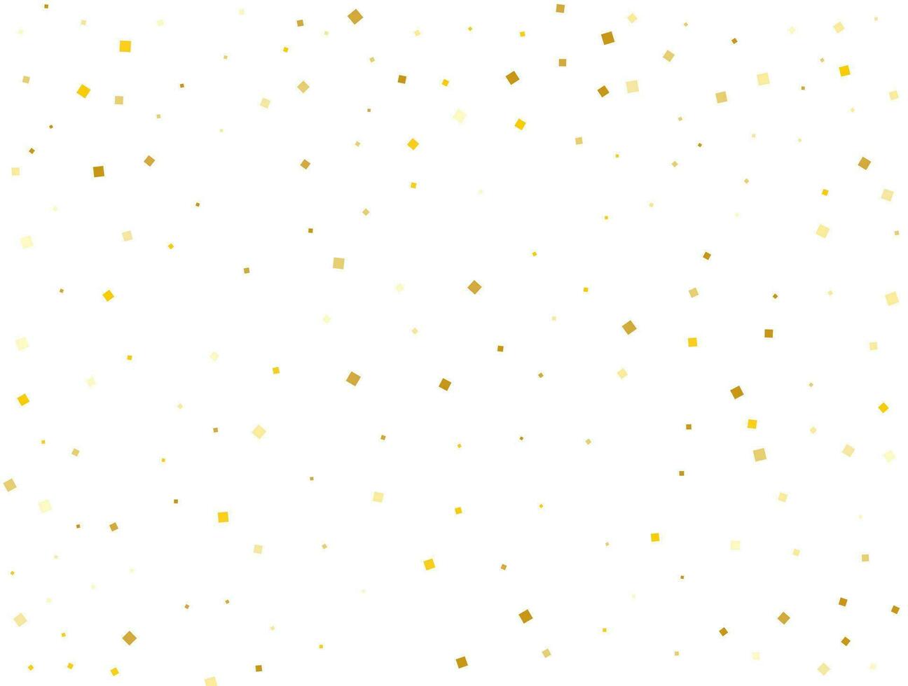 Gold Squares. Confetti celebration, Falling golden abstract decoration for party. vector