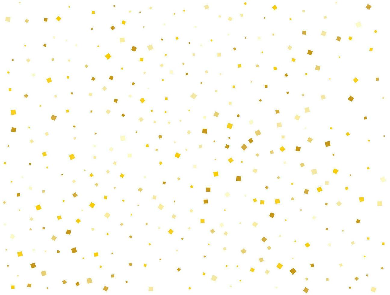 Gold Squares. Confetti celebration, Falling golden abstract decoration for party. vector