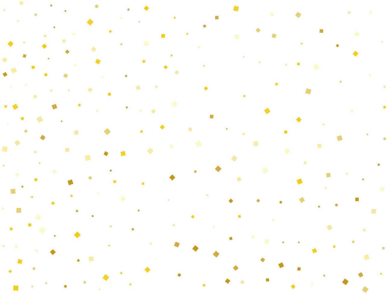 Gold Squares. Confetti celebration, Falling golden abstract decoration for party. vector