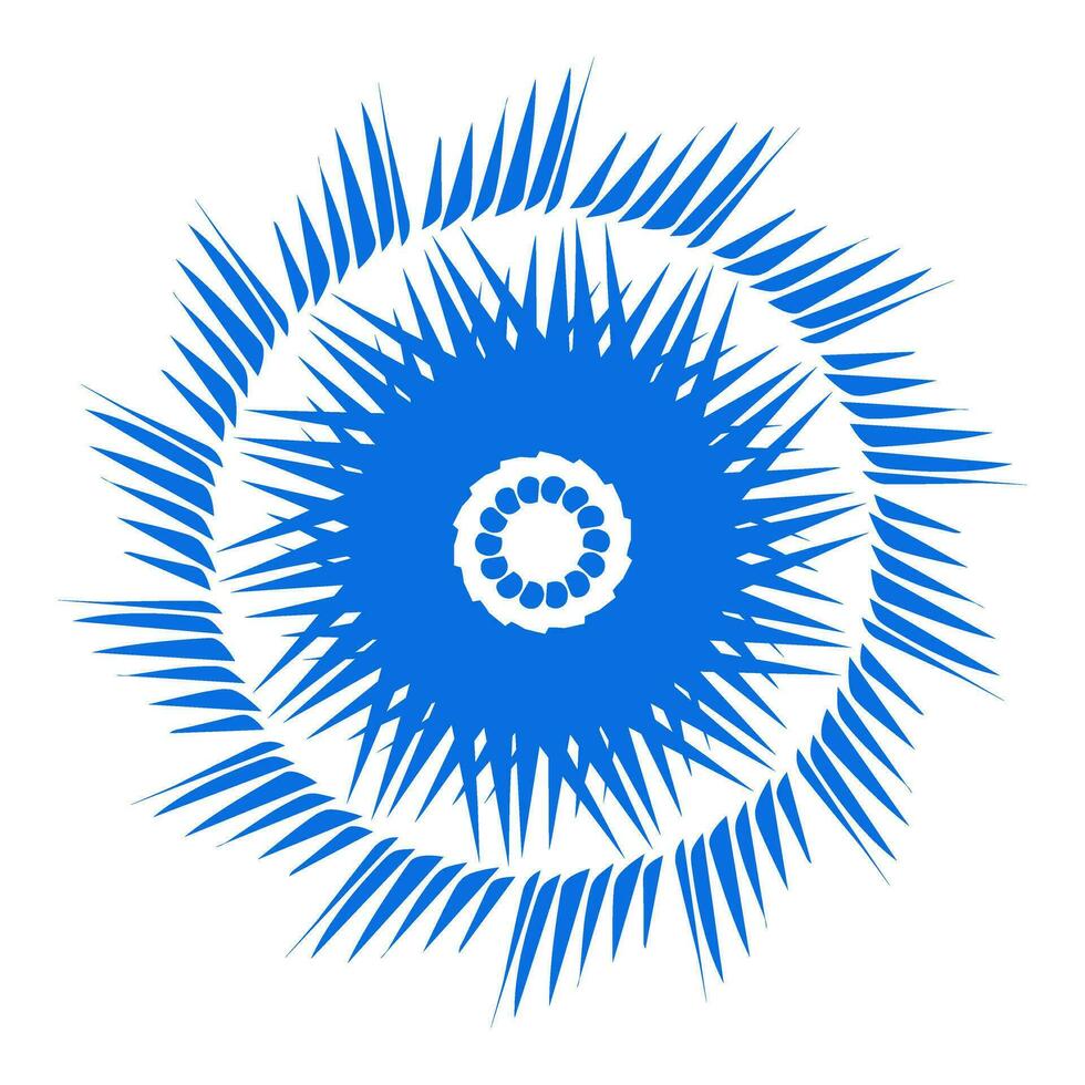Blue color ethnic mandala patern design illustration. Perfect for logos, icons, stickers, tattoos, design elements for websites, advertisements and more. vector