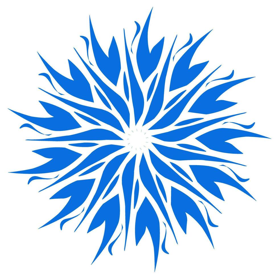 Blue color ethnic mandala patern design illustration. Perfect for logos, icons, stickers, tattoos, design elements for websites, advertisements and more. vector
