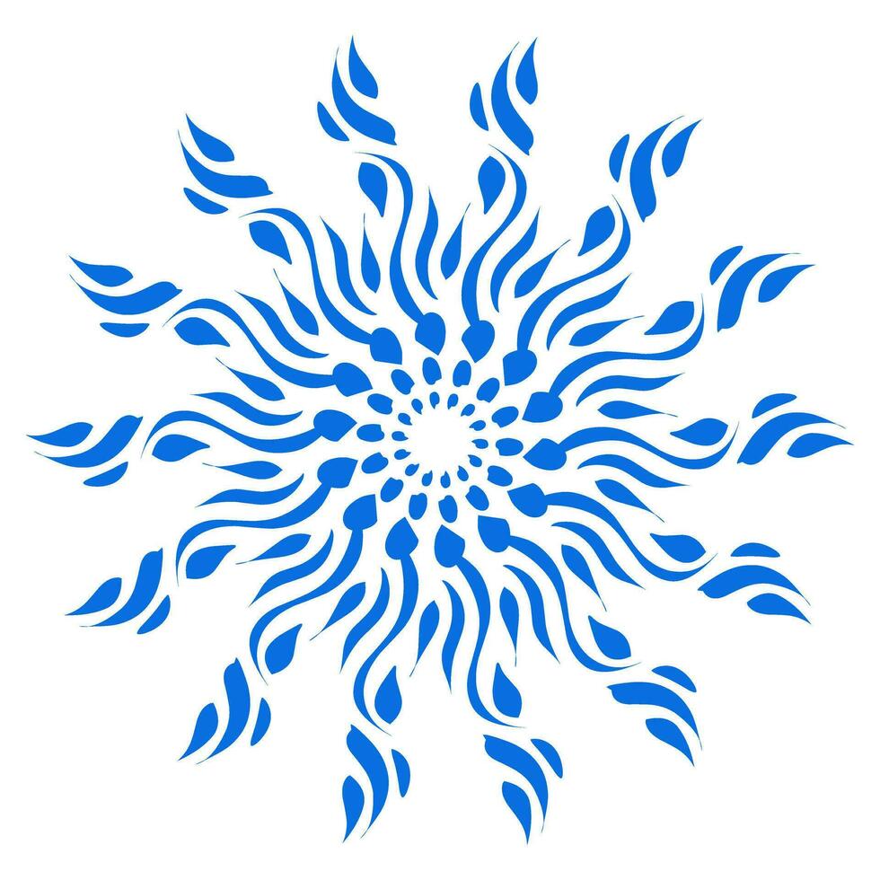 Blue color ethnic mandala patern design illustration. Perfect for logos, icons, stickers, tattoos, design elements for websites, advertisements and more. vector