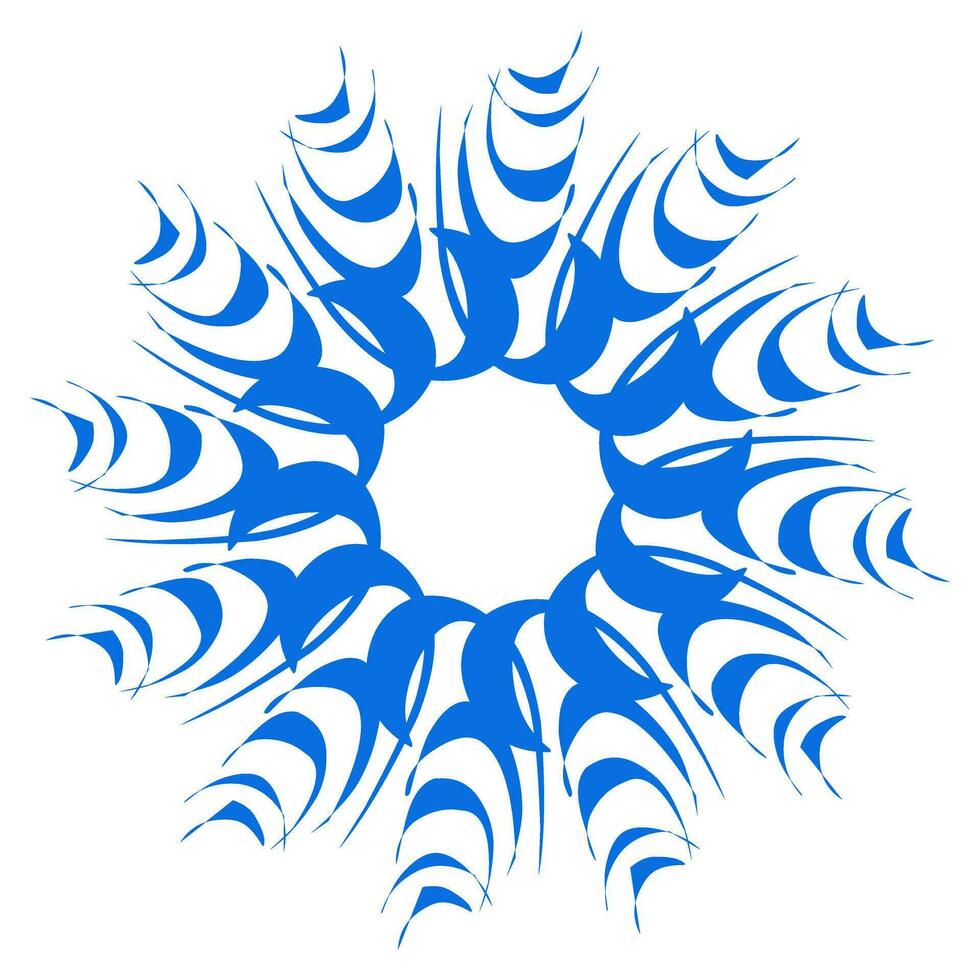 Blue color ethnic mandala patern design illustration. Perfect for logos, icons, stickers, tattoos, design elements for websites, advertisements and more. vector
