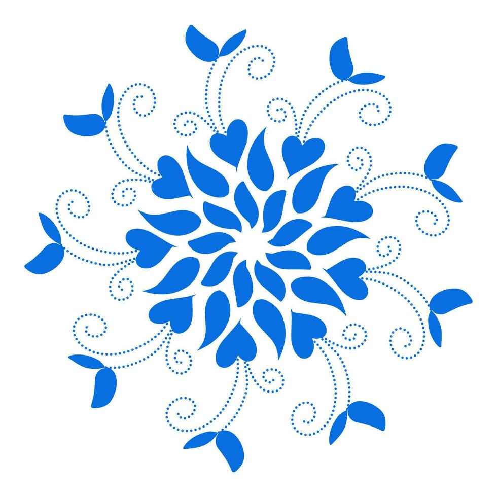 azul color étnico mandala patern diseño ilustración. Perfecto para logotipos, iconos, pegatinas, tatuajes, diseño elementos para sitios web, anuncios y más. vector