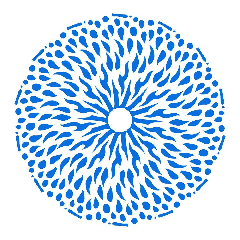 Blue color ethnic mandala patern design illustration. Perfect for logos, icons, stickers, tattoos, design elements for websites, advertisements and more. vector