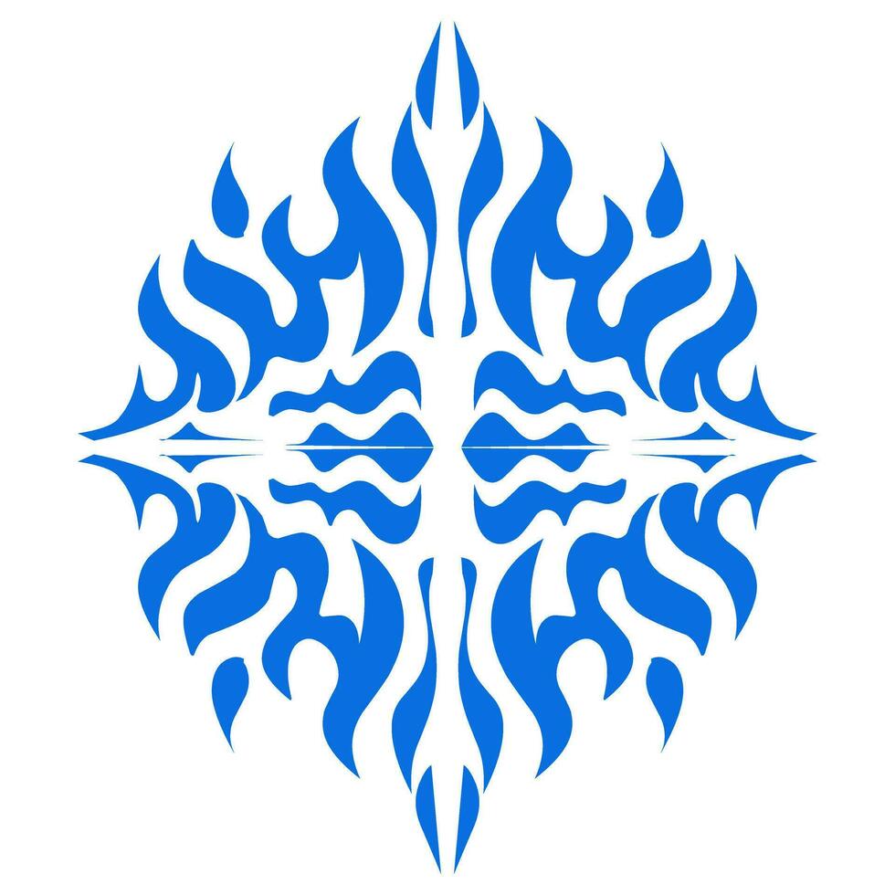 Blue color ethnic mandala patern design illustration. Perfect for logos, icons, stickers, tattoos, design elements for websites, advertisements and more. vector