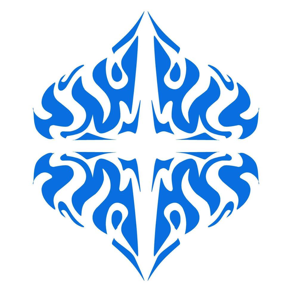 Blue color ethnic mandala patern design illustration. Perfect for logos, icons, stickers, tattoos, design elements for websites, advertisements and more. vector