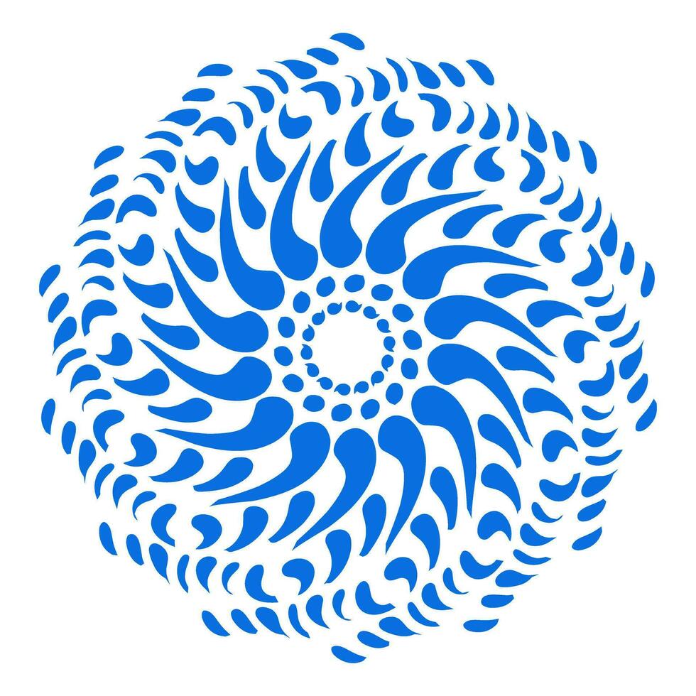 Blue color ethnic mandala patern design illustration. Perfect for logos, icons, stickers, tattoos, design elements for websites, advertisements and more. vector
