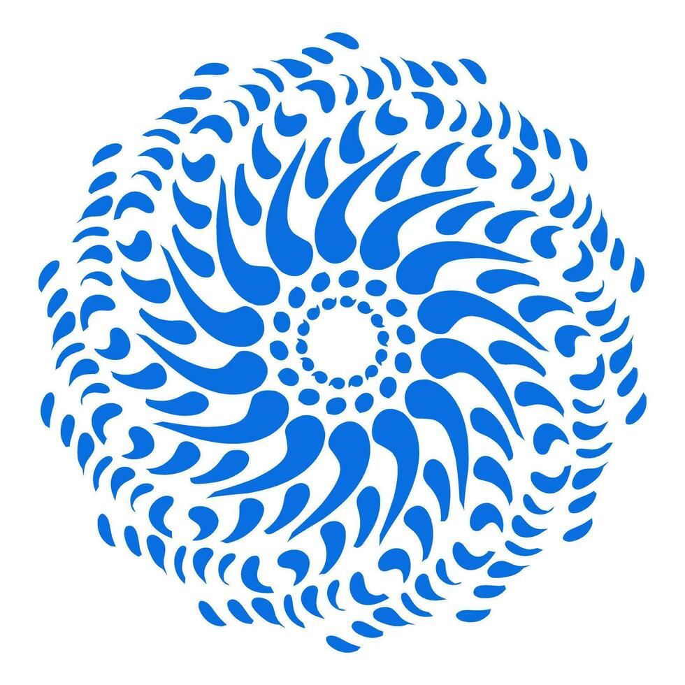 Blue color ethnic mandala patern design illustration. Perfect for logos, icons, stickers, tattoos, design elements for websites, advertisements and more. vector