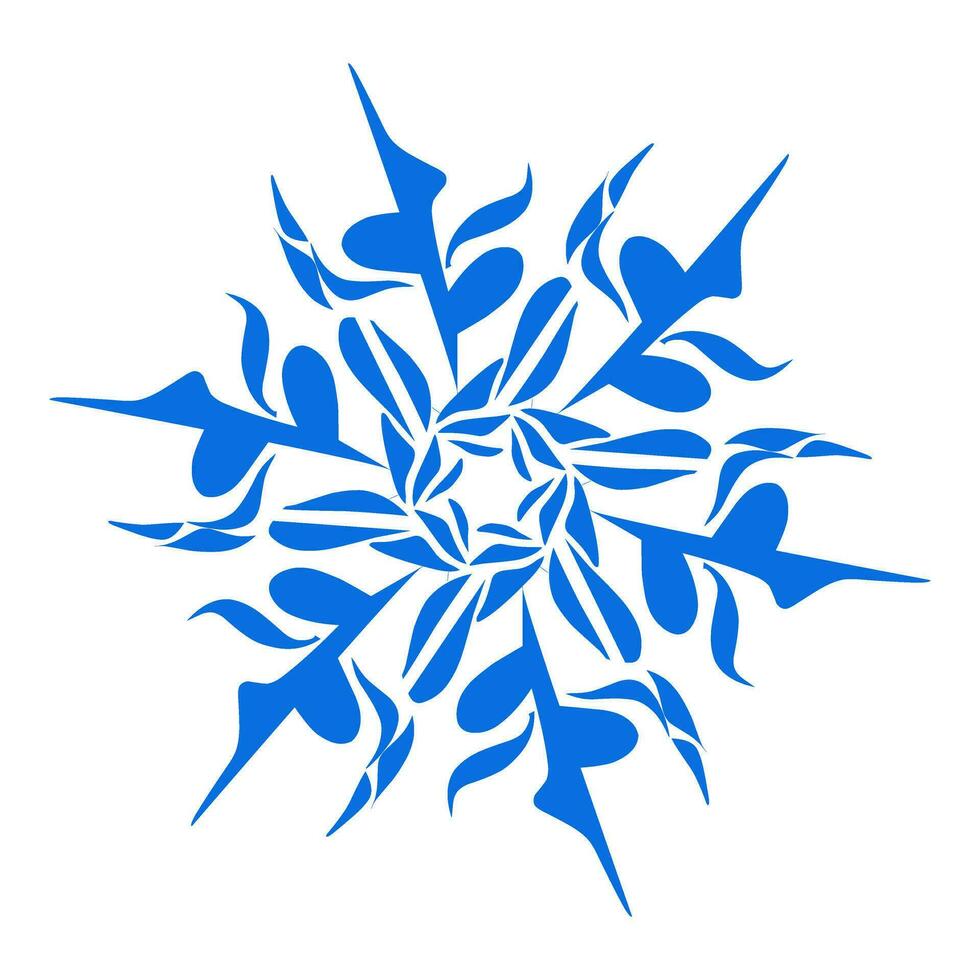 Blue color ethnic mandala patern design illustration. Perfect for logos, icons, stickers, tattoos, design elements for websites, advertisements and more. vector