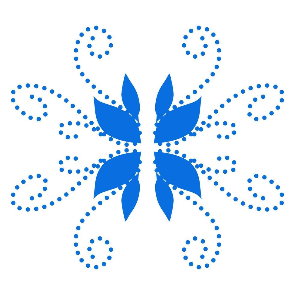 Blue color ethnic mandala patern design illustration. Perfect for logos, icons, stickers, tattoos, design elements for websites, advertisements and more. vector