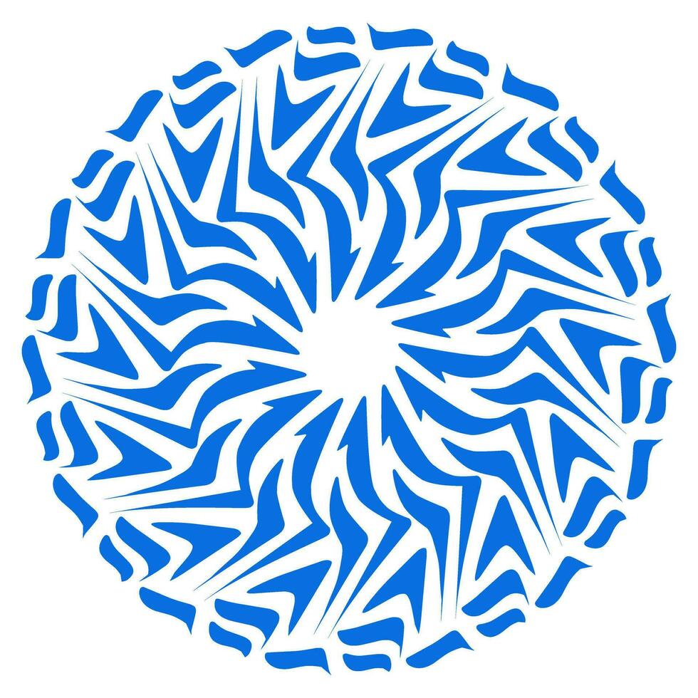 Blue color ethnic mandala patern design illustration. Perfect for logos, icons, stickers, tattoos, design elements for websites, advertisements and more. vector