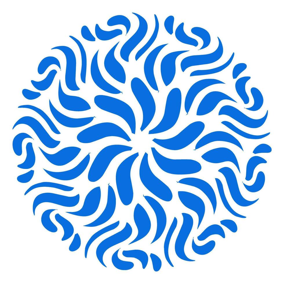 Blue color ethnic mandala patern design illustration. Perfect for logos, icons, stickers, tattoos, design elements for websites, advertisements and more. vector