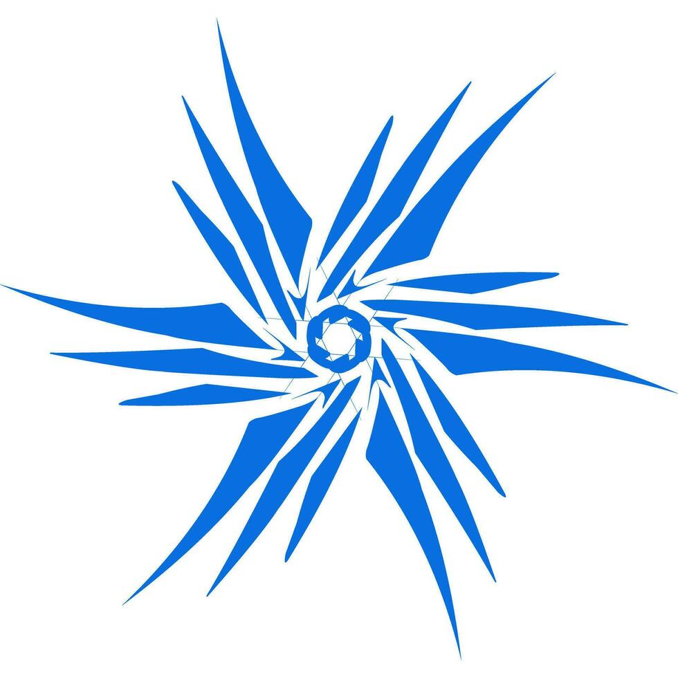 Blue color ethnic mandala patern design illustration. Perfect for logos, icons, stickers, tattoos, design elements for websites, advertisements and more. vector