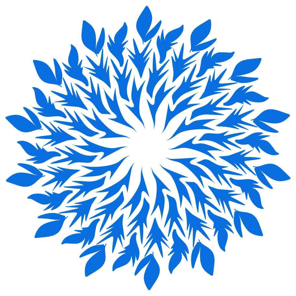 Blue color ethnic mandala patern design illustration. Perfect for logos, icons, stickers, tattoos, design elements for websites, advertisements and more. vector