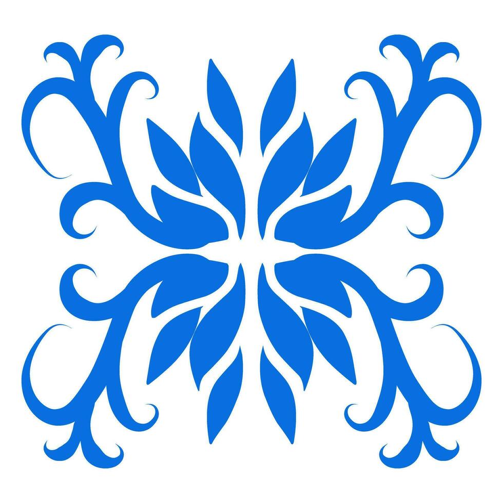 Blue color ethnic mandala patern design illustration. Perfect for logos, icons, stickers, tattoos, design elements for websites, advertisements and more. vector