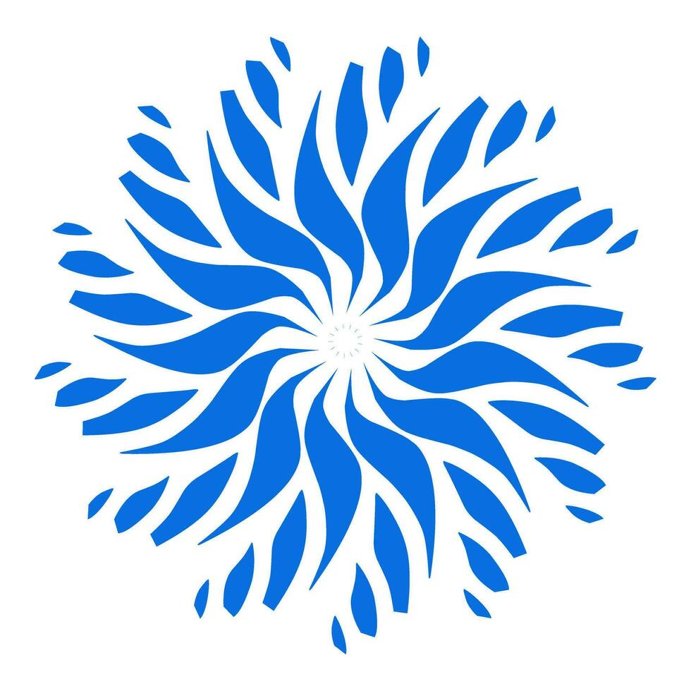 Blue color ethnic mandala patern design illustration. Perfect for logos, icons, stickers, tattoos, design elements for websites, advertisements and more. vector
