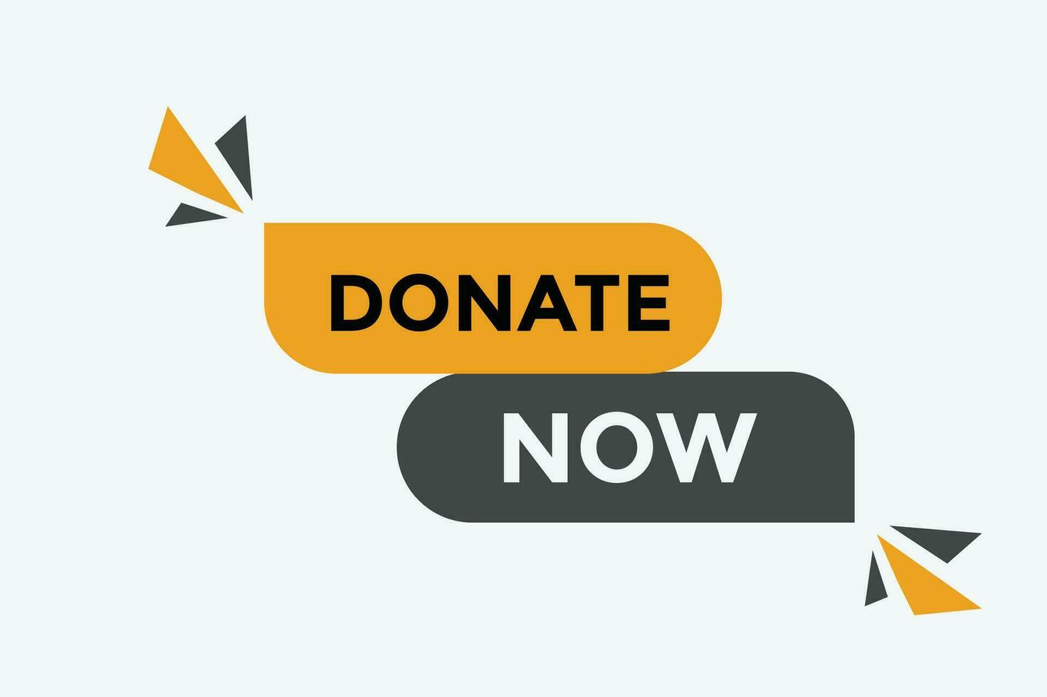 Donate now button web banner templates. Vector Illustration