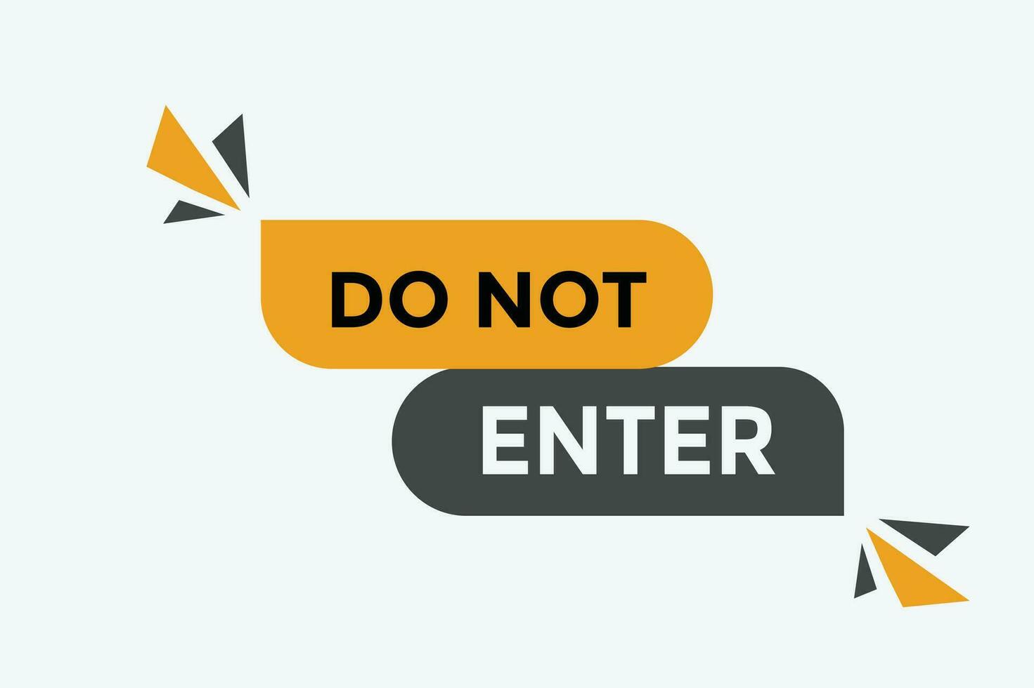 Do not enter button web banner templates. Vector Illustration