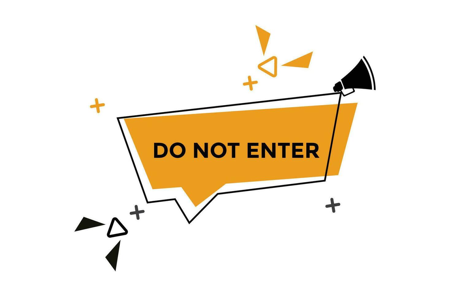 Do not enter button web banner templates. Vector Illustration