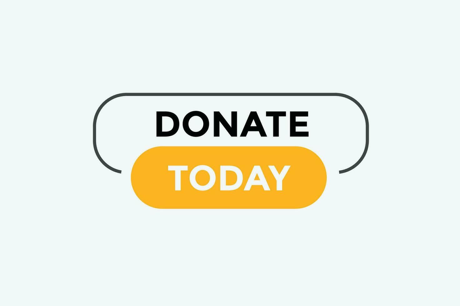 Donate today button web banner templates. Vector Illustration