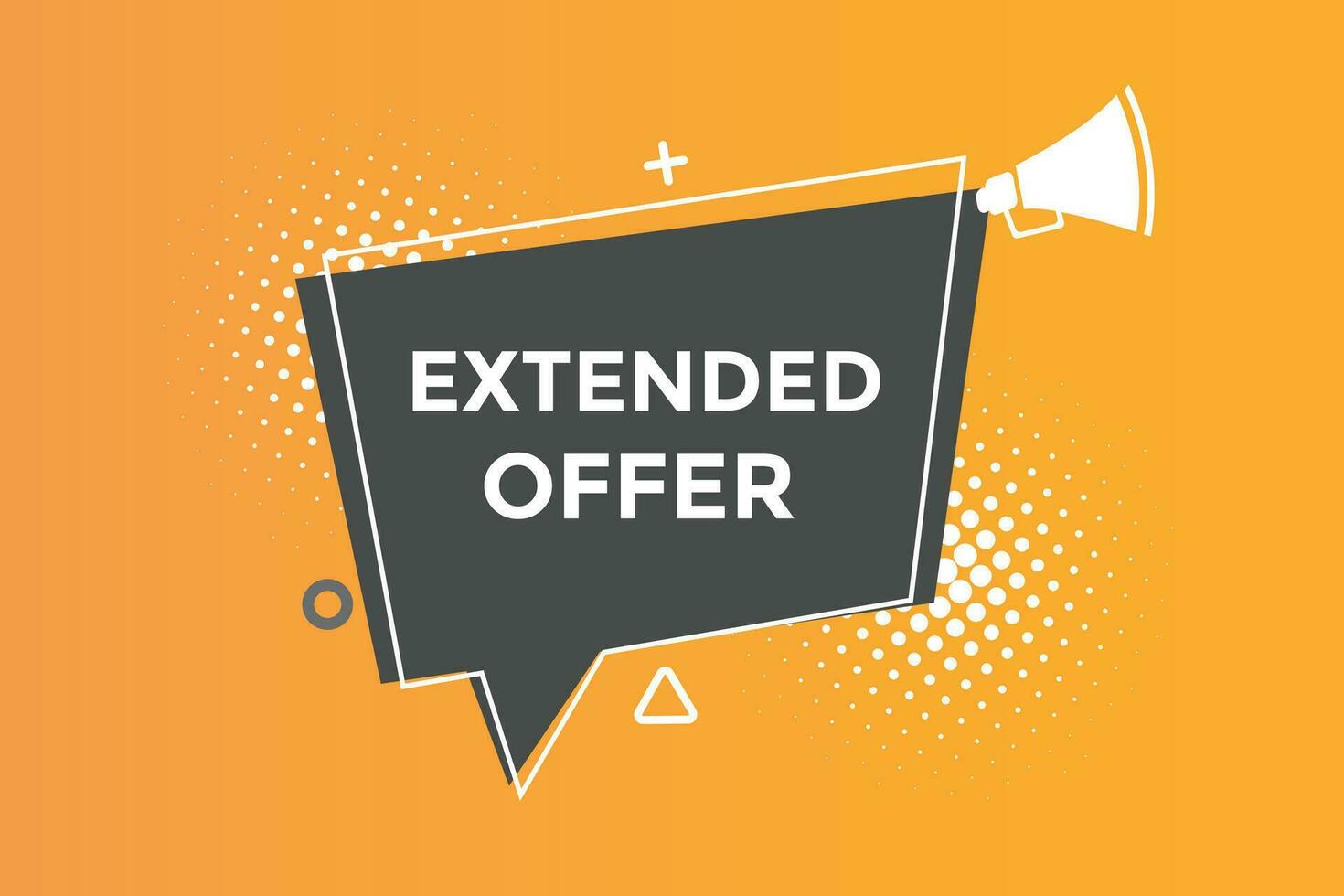 Extended offer button web banner templates. Vector Illustration