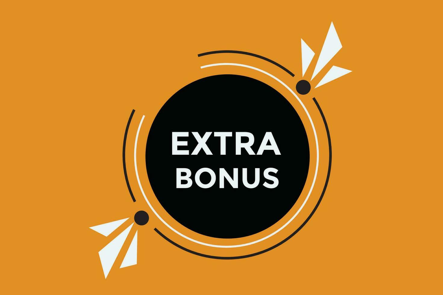 Extra bonus button web banner templates. Vector Illustration