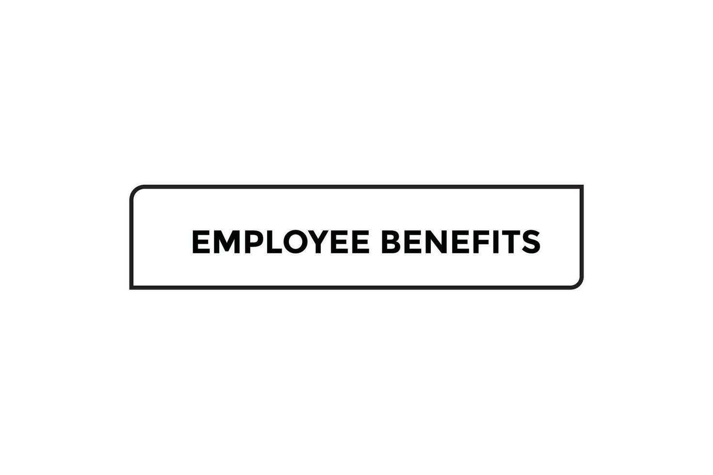 employee benefits button web banner templates. Vector Illustration